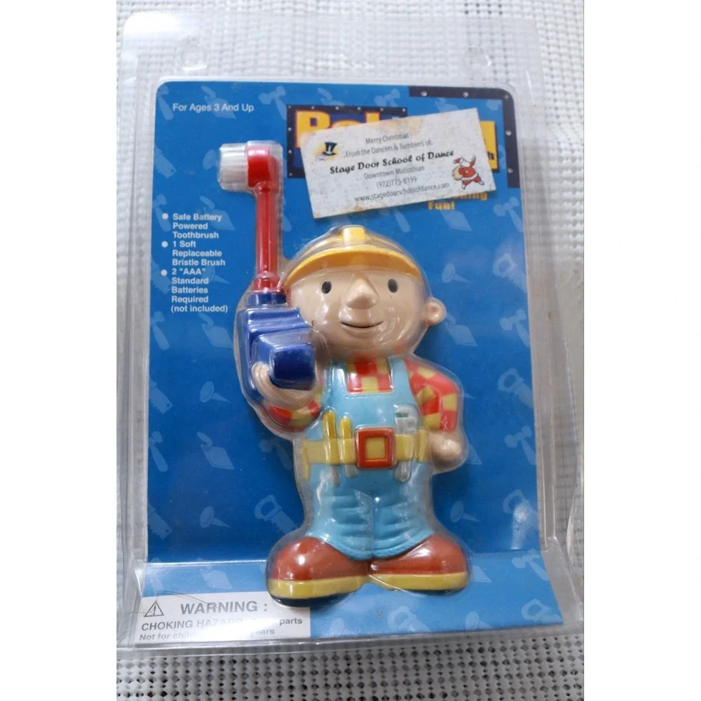 Bob the Builder Battery Operated Toothbrush Playfully Yours Vintage 2002 Sealed